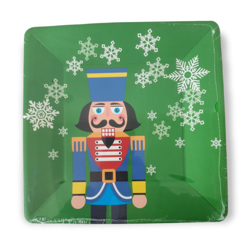 Picture of NUT CRACKER PAPER PLATES GREEN - 6 PACK